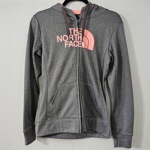 Nwot The North Face Pink and Gray Zip-Up Hoodie Jacket